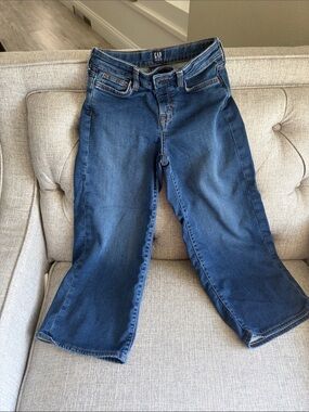 GAP Women's Indigo Wide-Leg Flare Jeans